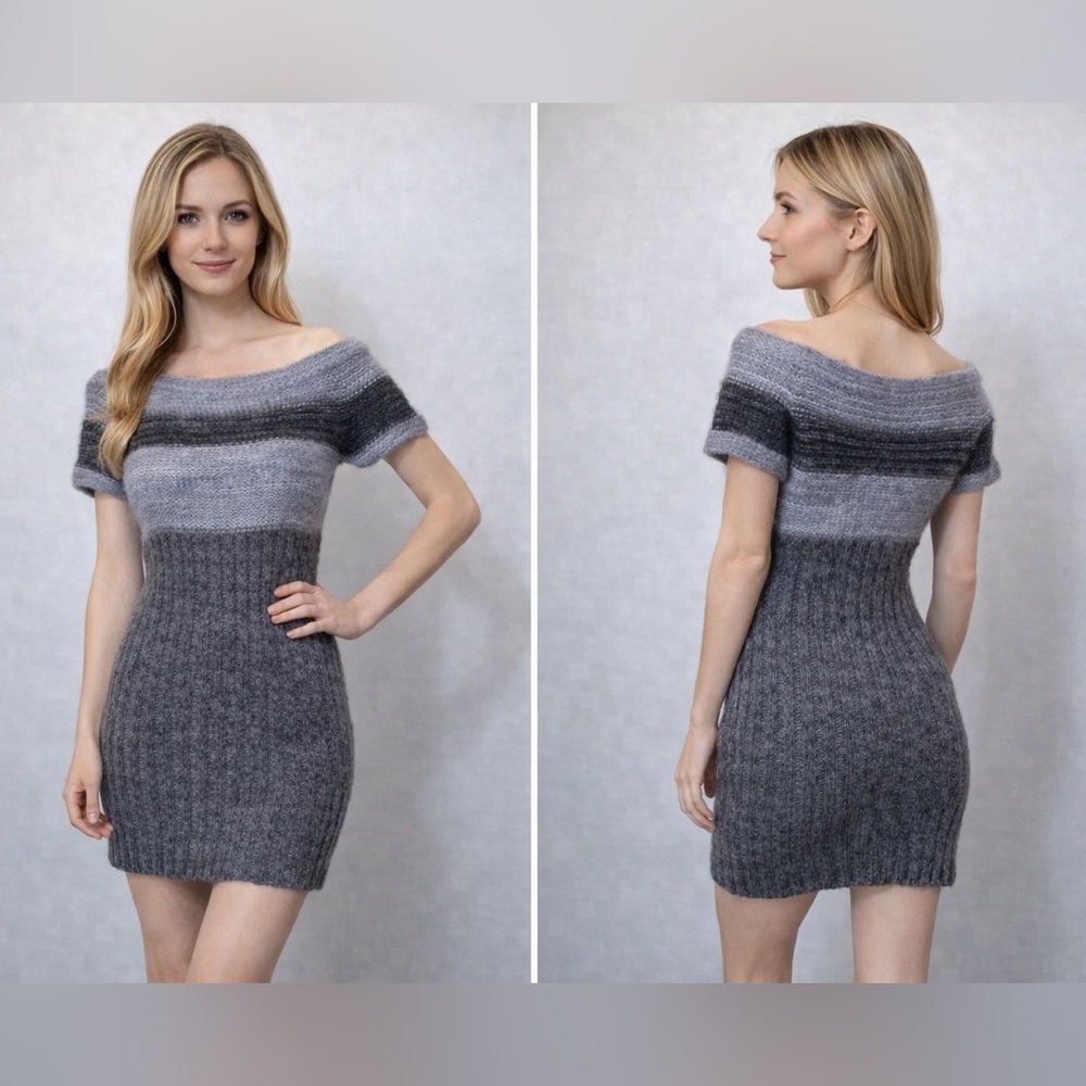 Say what ? Gray Shortsleeve  sweater dress size extra small.
